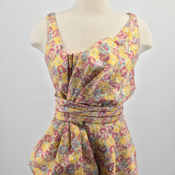 Zac Posen Target floral metallic Cocktail dress - Picture 2 of 8